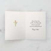 宗教的ヴィンテージハッピーイースターヴァージンメアリーパスカ カード (内部)