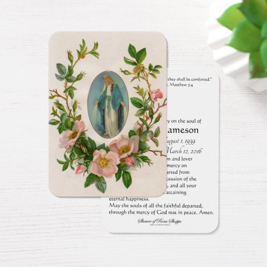 宗教的ヴィンテージヴァージンメアリーフローラ葬儀 (デスク)