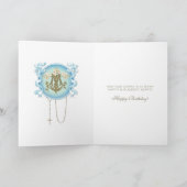 宗教的ヴィンテージヴァージンメアリーマリアンフローラカード カード (内部)