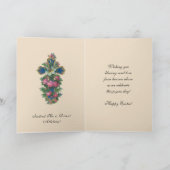 宗教的ヴィンテージ復活祭フローラレース シーズンカード (内部)