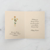 宗教的ヴィンテージ復活祭フローラレース シーズンカード (内部)