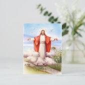 宗教的ヴィンテージ復活祭、羊飼いイエス シーズンポストカード (スタンド正面)