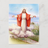 宗教的ヴィンテージ復活祭、羊飼いイエス シーズンポストカード (正面)