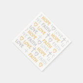 宗教的信仰ラブホープ金ゴールドシルバー スタンダードカクテルナプキン (角)