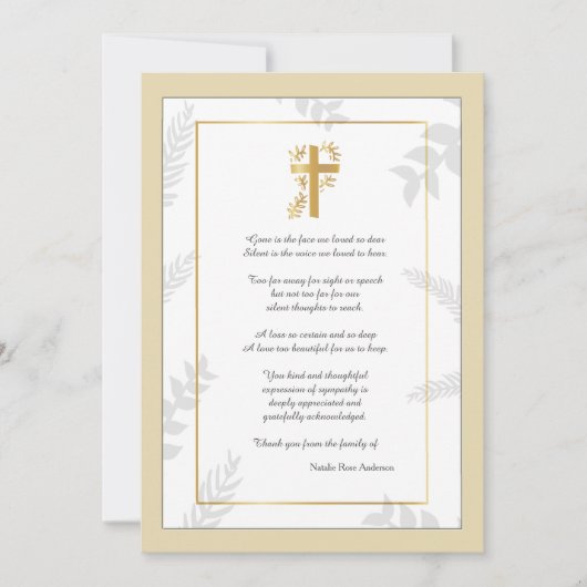 宗教的共感のお礼カード 招待状 (正面)