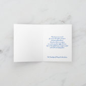 宗教的共感のお礼カード - 青 サンキューカード (内部)