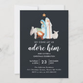 宗教的出生クリスマスお祝い 招待状 (正面)