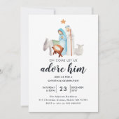 宗教的出生クリスマスお祝い 招待状 (正面)