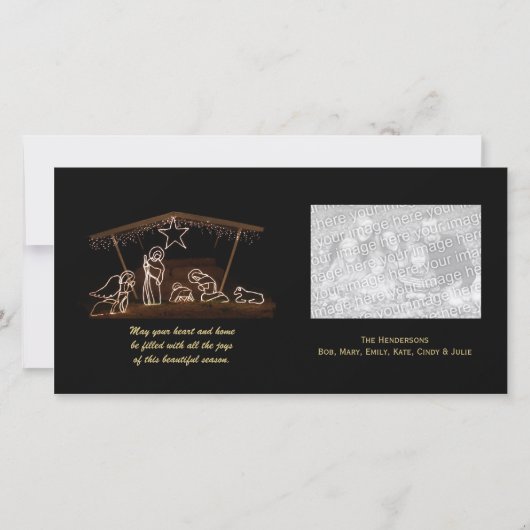 宗教的出生クリスマスフォトカード シーズンカード (正面)