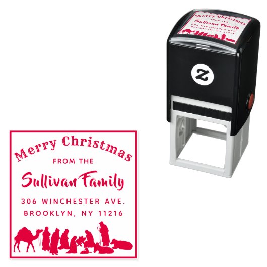 宗教的出生シーンクリスマス差出人住所 セルフインキングスタンプ (インサイチュ)