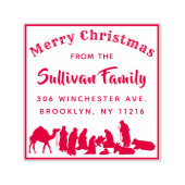 宗教的出生シーンクリスマス差出人住所 セルフインキングスタンプ (デザイン)