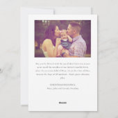 宗教的出生シーンファミリーフォトクリスマス シーズンカード (裏面)