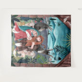 宗教的出生シーンメアリー&ベビーイエス タペストリー (正面(横))