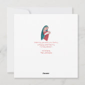 宗教的出生シーン青、赤メアリー&ジョセフ シーズンカード (裏面)