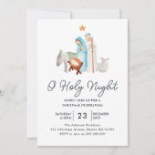 宗教的出生マンガークリスマスお祝い 招待状 (正面)