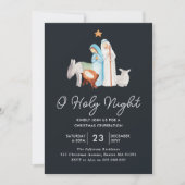 宗教的出生マンガークリスマスお祝い 招待状 (正面)