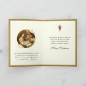 宗教的出生ロザリオヴィンテージイエズクリスマス シーズンカード (内部)