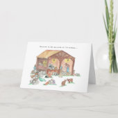 宗教的出生水色クリスマス シーズンカード (正面)