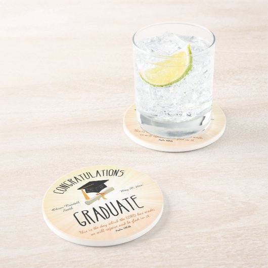 宗教的卒業金ゴールドスターバスト(黒帽) コースター (側面)