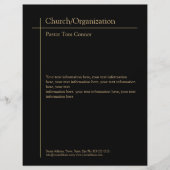 宗教的団体や組織ゴールデンクロスブラックミニマル レターヘッド (正面)