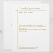 宗教的団体や組織ゴールデンクロスミニマル レターヘッド (正面/裏面)