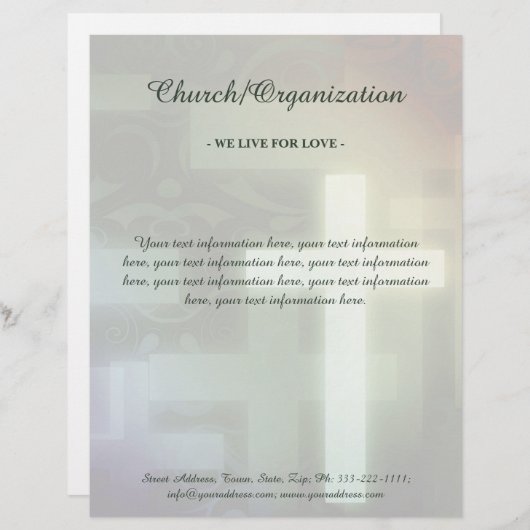 宗教的団体や組織ライトクロスレターヘッド レターヘッド (正面/裏面)