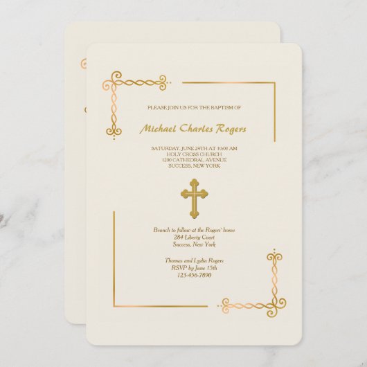 宗教的大切な輝き 招待状 (正面/裏面)