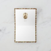 宗教的山カルメルフローラヴァージンメアリーイエス サンキューカード (内部)