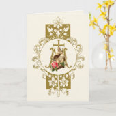 宗教的山カルメルヴィンテージカトリックイエス カード (黄色い花)