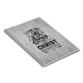 宗教的引用文スパイラル写真ノート ノートブック (右側)