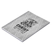 宗教的引用文スパイラル写真ノート ノートブック (左側)