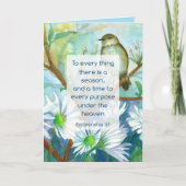 宗教的悔やみや弔慰エククレシアテス3:1聖なる書物、 経典祈 カード (正面)