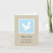 宗教的悔やみや弔慰サンキューノートカード – Dove サンキューカード (正面)