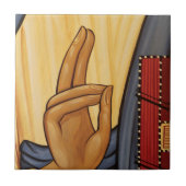 宗教的手の信号芸術 タイル (正面)