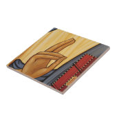 宗教的手の信号芸術 タイル (側面)