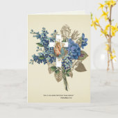 宗教的母の日賛美ヴァージンマリーヴィンテージ カード (黄色い花)