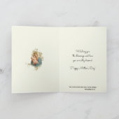 宗教的母の日賛美ヴァージンマリーヴィンテージ カード (内部)