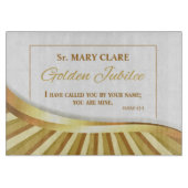 宗教的生活の個人的で金色のジュビリー カッティングボード (正面)