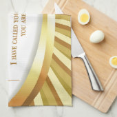 宗教的生活の個人的で金色のジュビリー キッチンタオル (四つ折り)