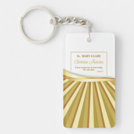 宗教的生活の個人的で金色のジュビリー キーホルダー