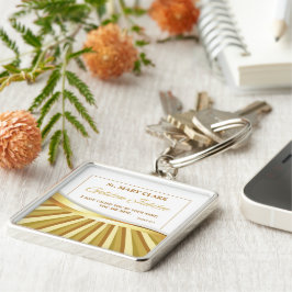 宗教的生活の個人的で金色のジュビリー キーホルダー