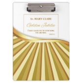 宗教的生活の個人的で金色のジュビリー クリップボード (正面)