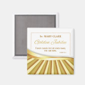 宗教的生活の個人的で金色のジュビリー マグネット (正面/裏面)