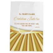 宗教的生活の個人的で金色のジュビリー ミディアムペーパーバッグ (裏面)