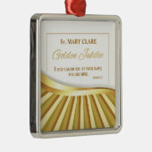 宗教的生活の個人的で金色のジュビリー メタルオーナメント (右)