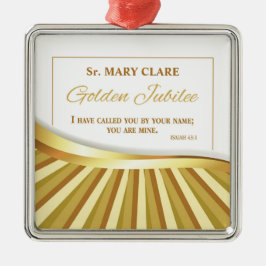 宗教的生活の個人的で金色のジュビリー メタルオーナメント