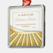 宗教的生活の個人的で金色のジュビリー メタルオーナメント (左)