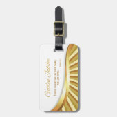 宗教的生活の個人的で金色のジュビリー ラゲッジタグ (正面縦)