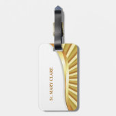 宗教的生活の個人的で金色のジュビリー ラゲッジタグ (裏面縦)