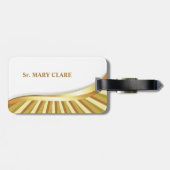 宗教的生活の個人的で金色のジュビリー ラゲッジタグ (裏面横)